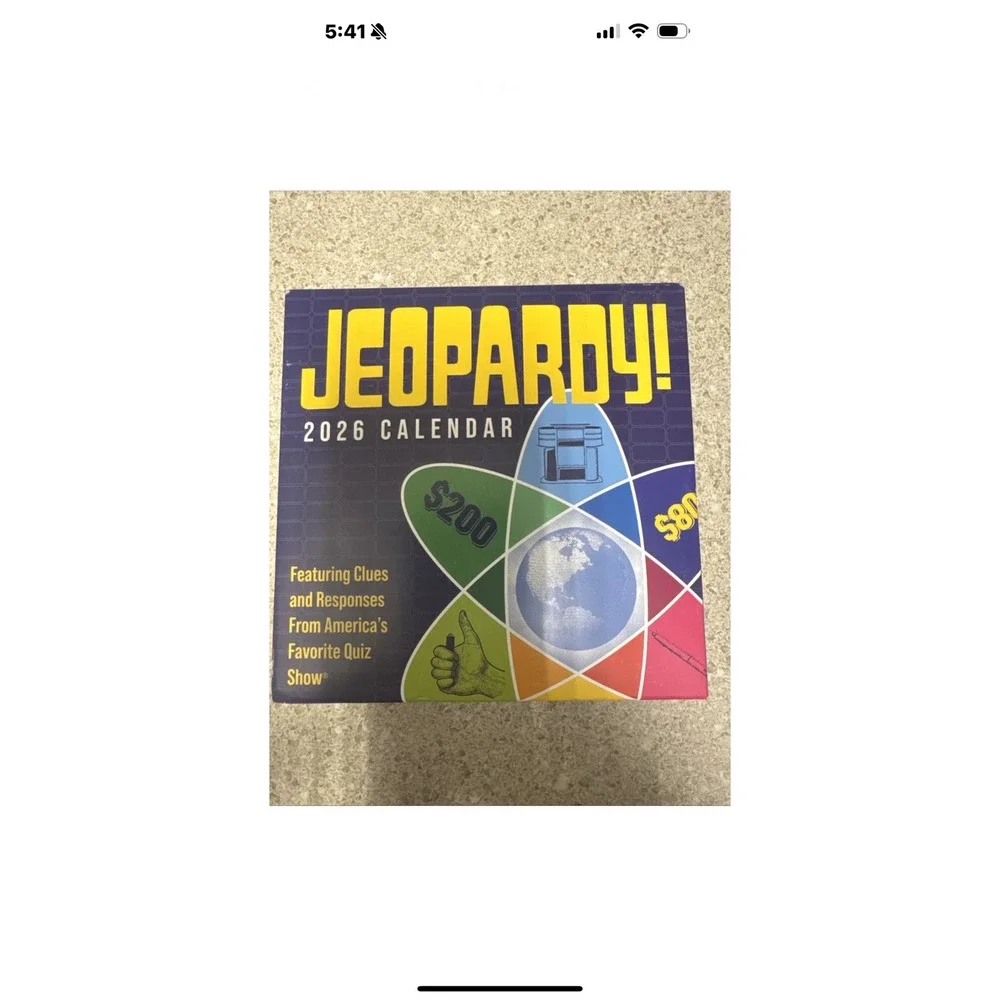 Jeopardy 2026 Day to Day Calendar Featuring Favorite Quiz Show Clues & Responses